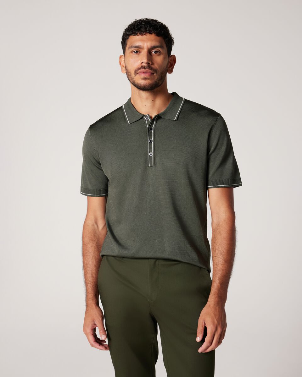 Cedric Short Sleeve Knit Polo